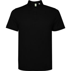 Roly Mens Tormo Short-Sleeved Polo Shirt / Solid Black